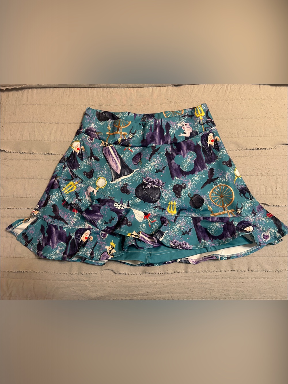 Teal Disney Villain-Themed running skirt